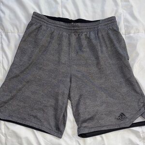 Adidas Men's Heather Gray Athletic Shorts